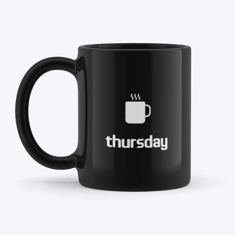 Thursday COFFEE Mug (Black)