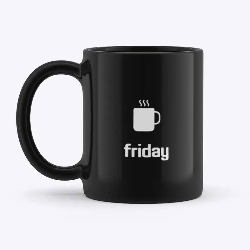 Friday COFFEE Mug (Black)