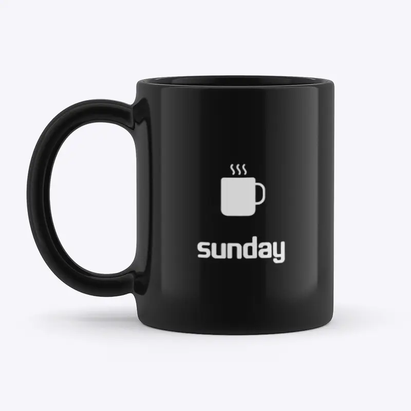 Sunday COFFEE Mug (Black)